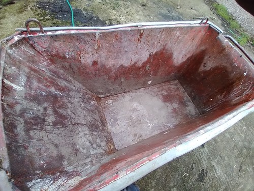 rubble tilt truck cart barrow waste bin wheeled steel stark arvid 400l 750kg - Picture 3 of 4