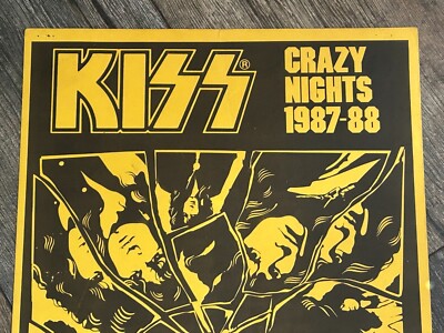 KISS Concert Poster Crazy Nights Tour Davenport Iowa Vintage Kiss