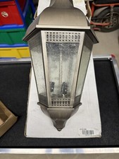 Hampton Bay ANTIQUE NICKLE Outdoor Wall Lantern NEW 4103 Retail 199