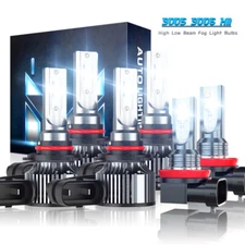 For Honda Civic 2006-2015 6x LED Headlight + Fog Light Bulb High/Low Beam White