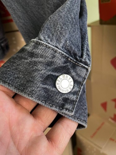CHAQUETA DE CAMIONERO HELMUT LANG MASC Denim Hecha en Italia Unisex Hombre S Mujer L - Imagen 5 de 5
