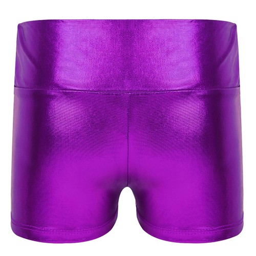 Damen glänzend metallic hohe Taille Tanzshorts glänzend Glitzer Hot Pant Unterteil - Bild 36 von 99