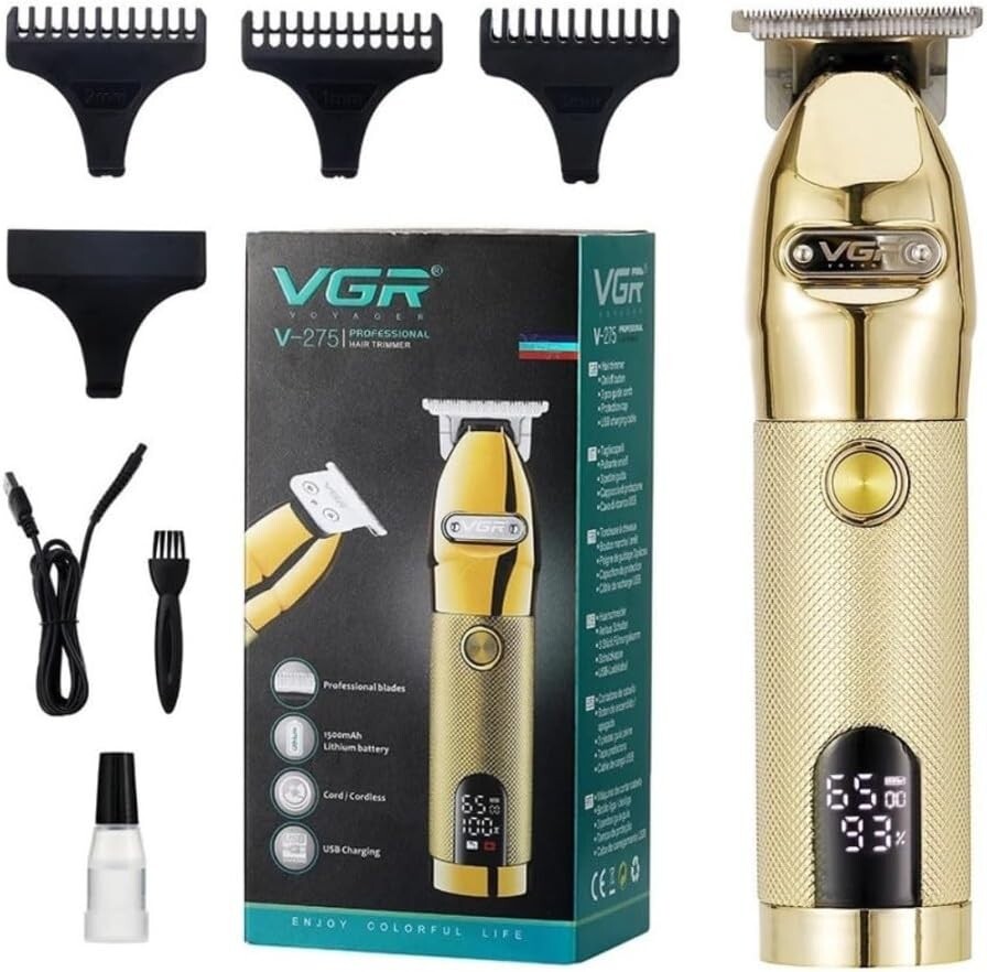 Tagliacapelli Barba Professionale Ricaricabile Carica Usb Cordless Display V-275