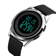 50m Waterproof MEN BOYS High Quality Wristwatch Digital Sport Alarm EL Stopwatch
