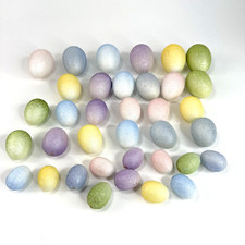 36 Pastel Faux Easter Eggs Springtime Basket Bowl Vase Filler Table Decoration