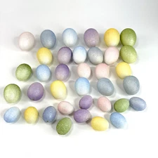 36 Pastel Faux Easter Eggs Springtime Basket Bowl Vase Filler Table Decoration