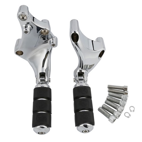 Rear Footpegs W/ Mounting Bracket Fit For Harley Sportster XL 883 1200 2014-2022 - Picture 3 of 10