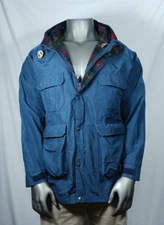 Vintage Woolrich Field Jacket Wool Blanket Lined Full Zip 4 Pocket Arctic XL