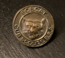 Vintage Bobcat BSA Lapel Pin Cub Boy Scouts Of America Uniform Badge Bobcats