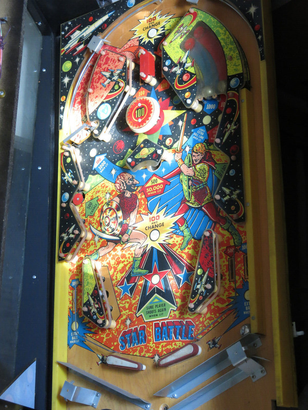 Star Battle Cocktail Pinball Machine Vintage