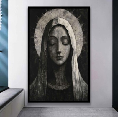 Virgin Mary Canvas Wall Art Canvas spiritual Art Christian prayer space