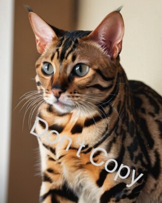 Bengal Cat 3D digital image AI ART photo wallpaper background