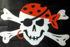 SKULL X BONES PIRATE BANDANA FLAG FLAG 278 novelty flags pirates