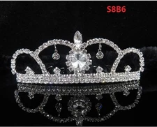 New Rhinestone Crystal Comb Hair Band Girl Bridal Princess Crown Birthday S8B6