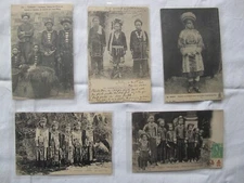 lot ( ou l'unité ) cartes postales années 1900 TOKIN type et peuplades