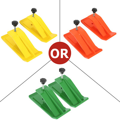 Pair Orange/Green/Yellow Tractor Bucket Protector Ski Edge Tamer Protector Snow