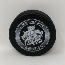 ALBANY RIVER RATS AHL HOCKEY PUCK Booster Club Lindsay Canada