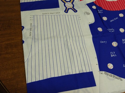 Baseball Toddlers' SHIRT & SHORTS Panel to Cut & Sew Cotton Simplicity UNCUT - Picture 11 of 14