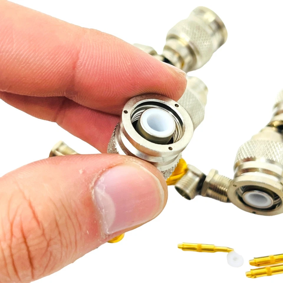 8 pcs RF Coaxial Connector, BNC Plug with 9 pcs Contact Pins - Image 3 of 4