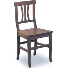 Sedia legno massello noce casa hotel pizzeria ristorante Laura sedie robusta