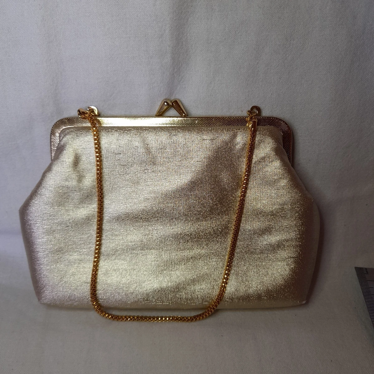 Gold lame deals purse