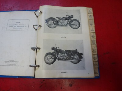 Motorcycle Manual ERSATZTEILE BMW R50 R50S R60 R69S Parts List 50