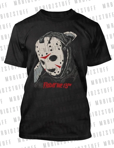 Mens Halloween Night Horror Tee Shirt Jason Graphic Movie Classic T Big Tall - product listing photo