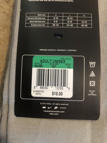 Nike 394386 Dri Fit Classic Cushioned OTC Fußball Socken grau - Bild 8 von 8