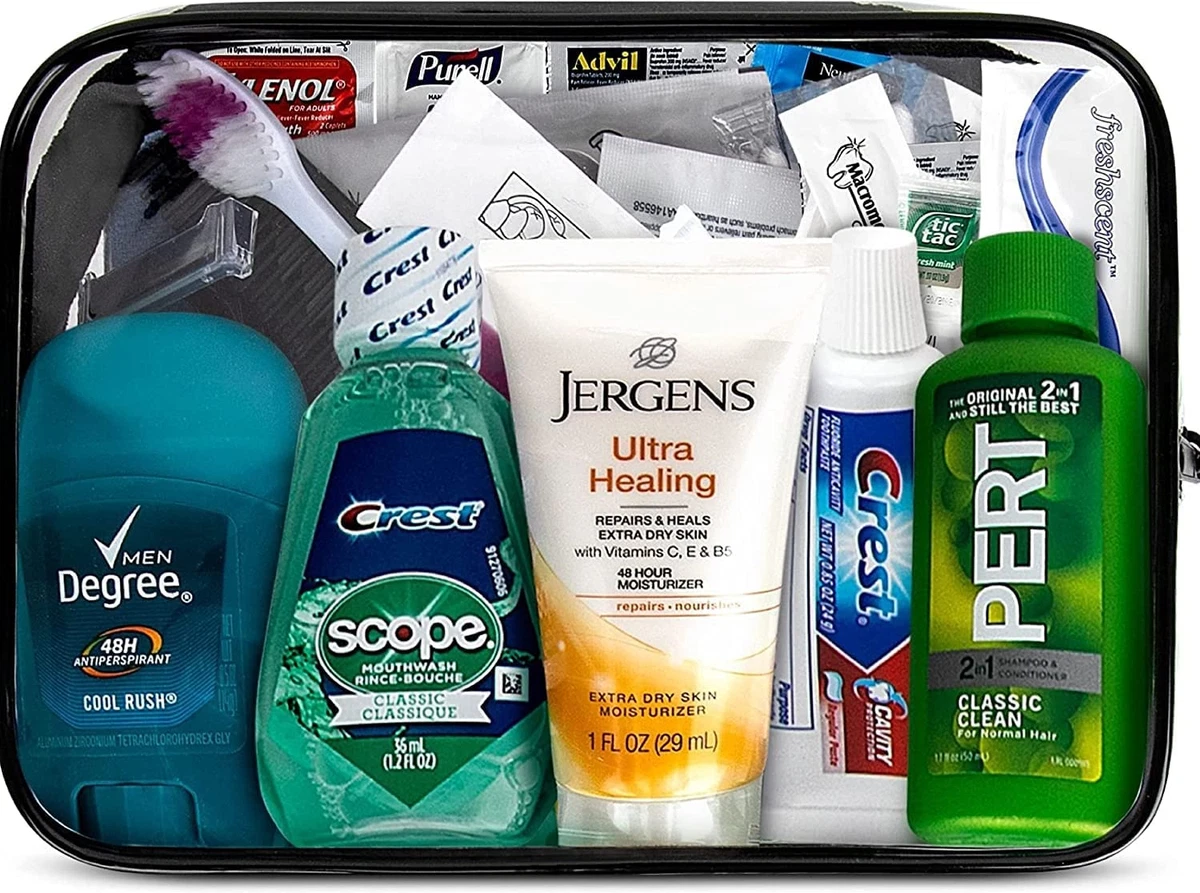 Asom Toiletry Travel Convenience Kit, Premium Personal Care Hygiene  Essentials B