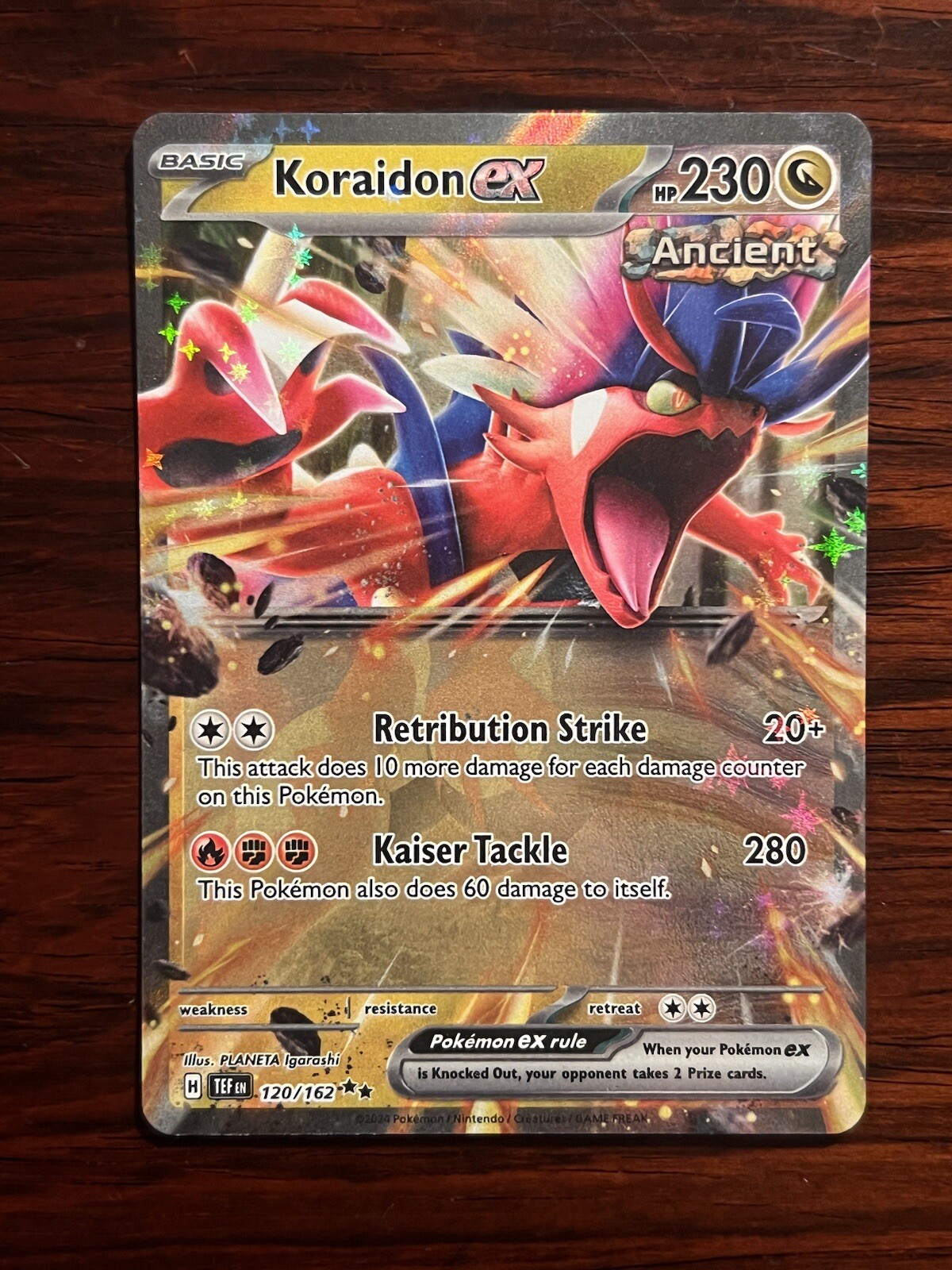 Koraidon ex 120/162 • Double Rare Holo • Temporal Forces Pokémon Card • M/NM