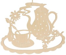 Fensterbild Kaffeekanne Erzgebirge Taulin