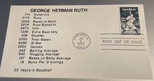 July 6, 1983 - Babe Ruth 22 Years In Baseball FDC (20c) - Chicago, IL