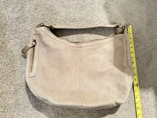 I MEDICI Firenze Italian Pebble Leather Cream Shoulder Handbag