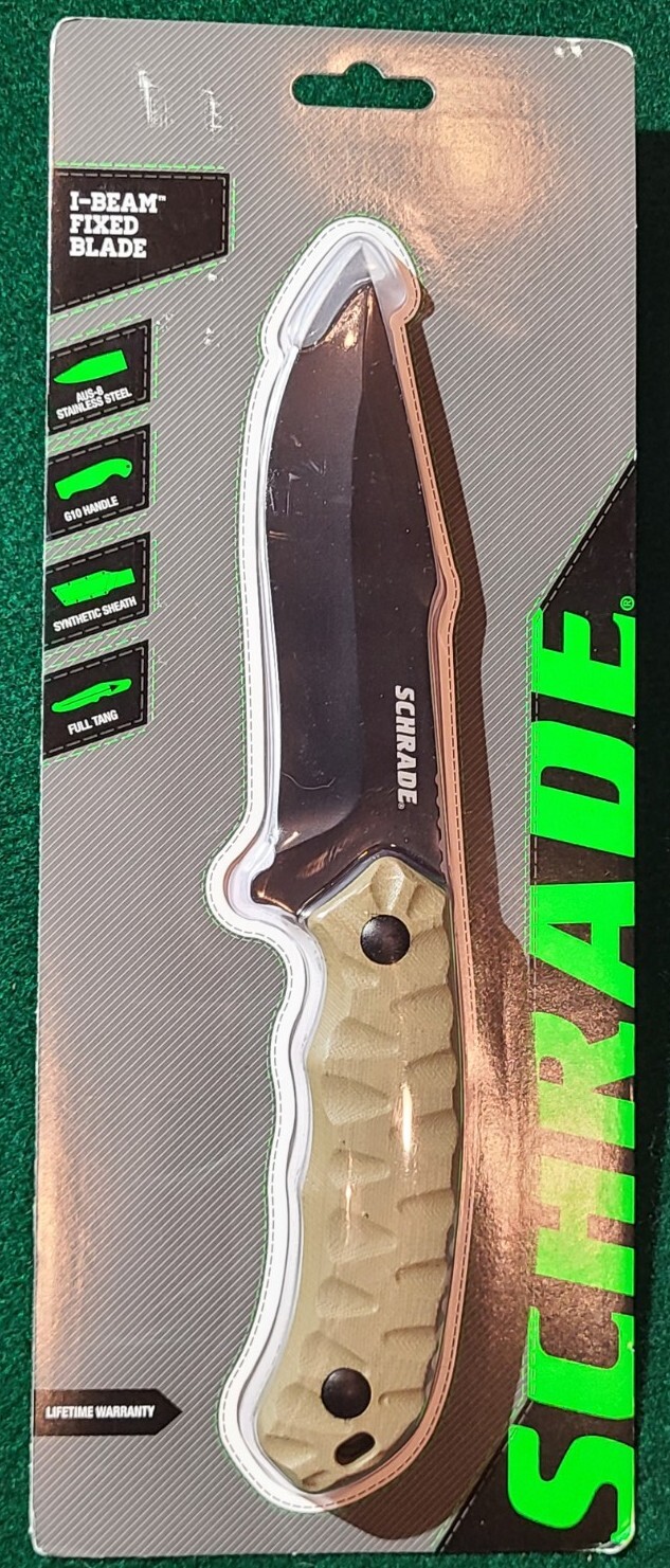 Schrade I Beam Fixed Blade AUS8 Blade Length 5" eBay