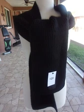UGG Chunky Rib Scarf Black NEW - MSRP $78