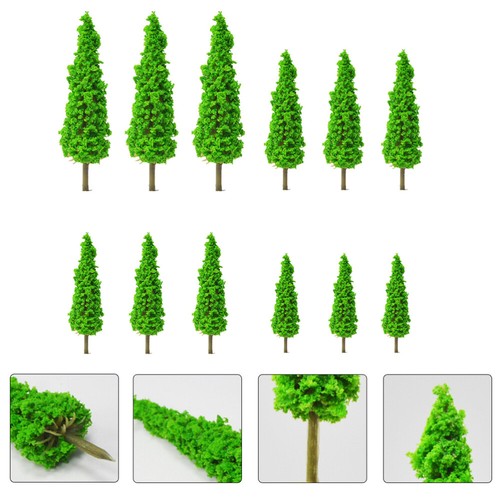 12 Pezzi Modellino Albero Verde Simulato Bambini Simulazione Mini Decorazione
