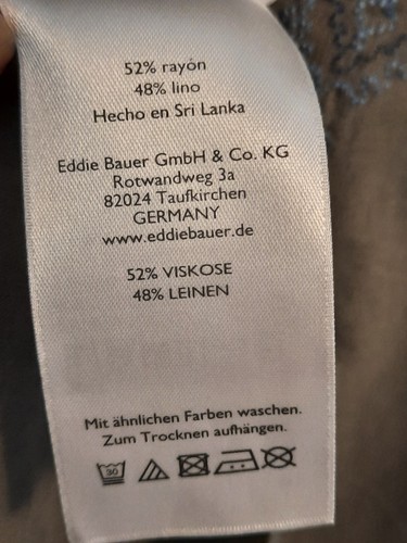 EDDIE BAUER Vista Point Embroidered Tunic Olive Green 3/4 Sleeve Large NWT - Bild 10 von 11