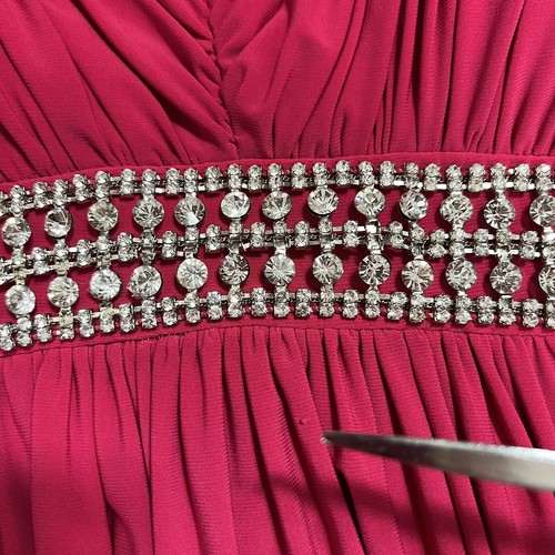 Ignite Evenings by Carol Lin Dress Size 8 Pink Rhinestone Gown Vintage Y2K - Picture 18 of 24