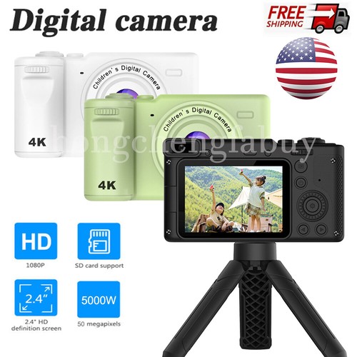 Dual Lens Digital Camera HD 1080P 50MP 2.4'' LCD Screen 8X Zoom Cam Recorder US