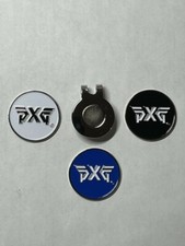  3 PXG Logo Design 1" Coin Style Golf Markers W/BONUS HAT CLIP - A Great Deal 