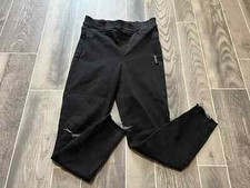 Spanx Jeans Vintage Black Ankle Distressed Pull On Skinny Jeans Size Large