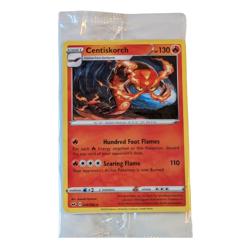 Centiskorch 039/202 Pokemon TCG Promo Card - NEW & SEALED | eBay