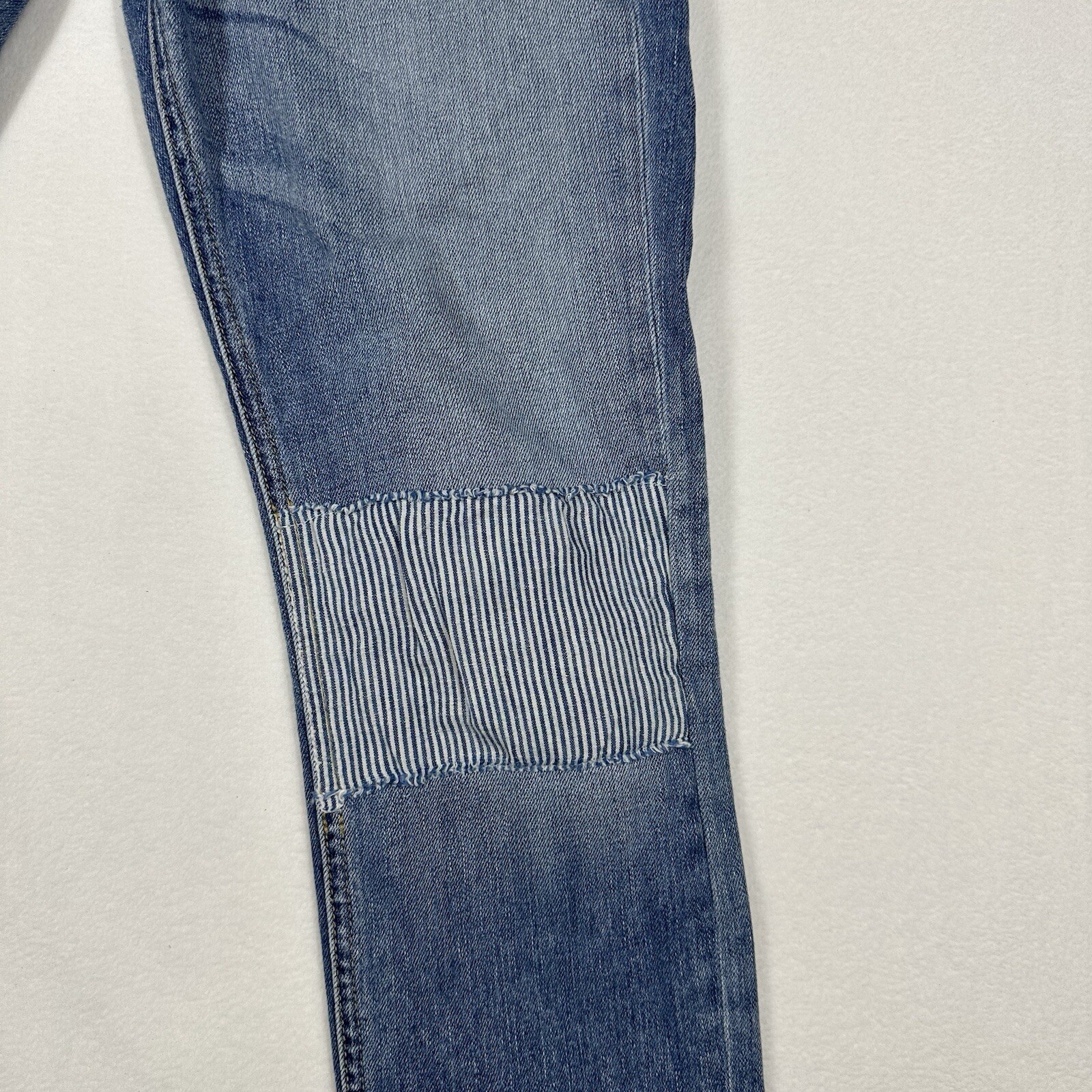 Rag & Bone Tomboy Patchwork Distressed Blue Jeans… - image 3