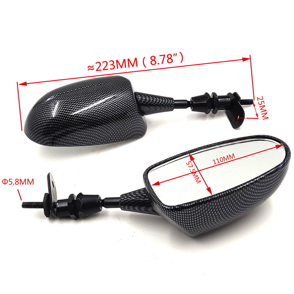Racing mirror Carbon For CBR NINJA ZX GSXR Katana HAYABUSA YZF R1