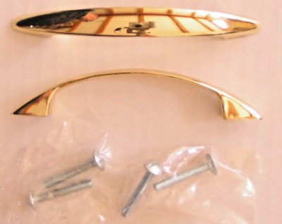 Jaybee Bright Brass Metal 3'' Cabinet Pull Handle #7c6