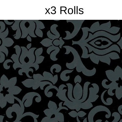 x3 Rollen Fablon Classic Ornament schwarz grau Schreibwaren selbstklebende Folie Vinyl