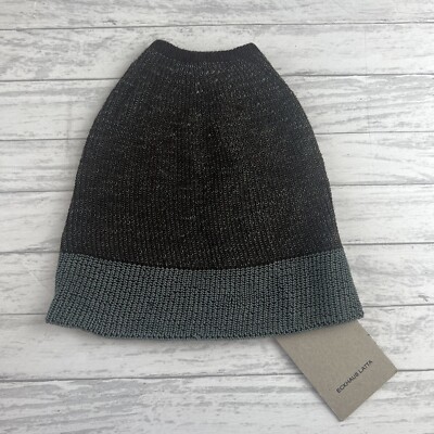 Eckhaus Latta Womens Stop Beanie Granite Brown Alpaca Cotton