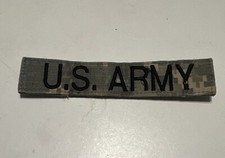 MILITARY PATCH US ARMY NAME TAPE TAG HOOK LOOP BACK FOR ACUS COMBAT USED