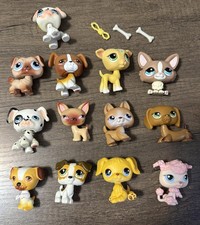Littlest Pet Shop Lot 13 Dog Boxer Shepherd Corgi Retriever Poodle Pug Dachshund