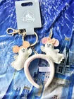 2026 Disney Parks Halloween Pastel Mickey & Minnie Ghost Ear Headband Keychain